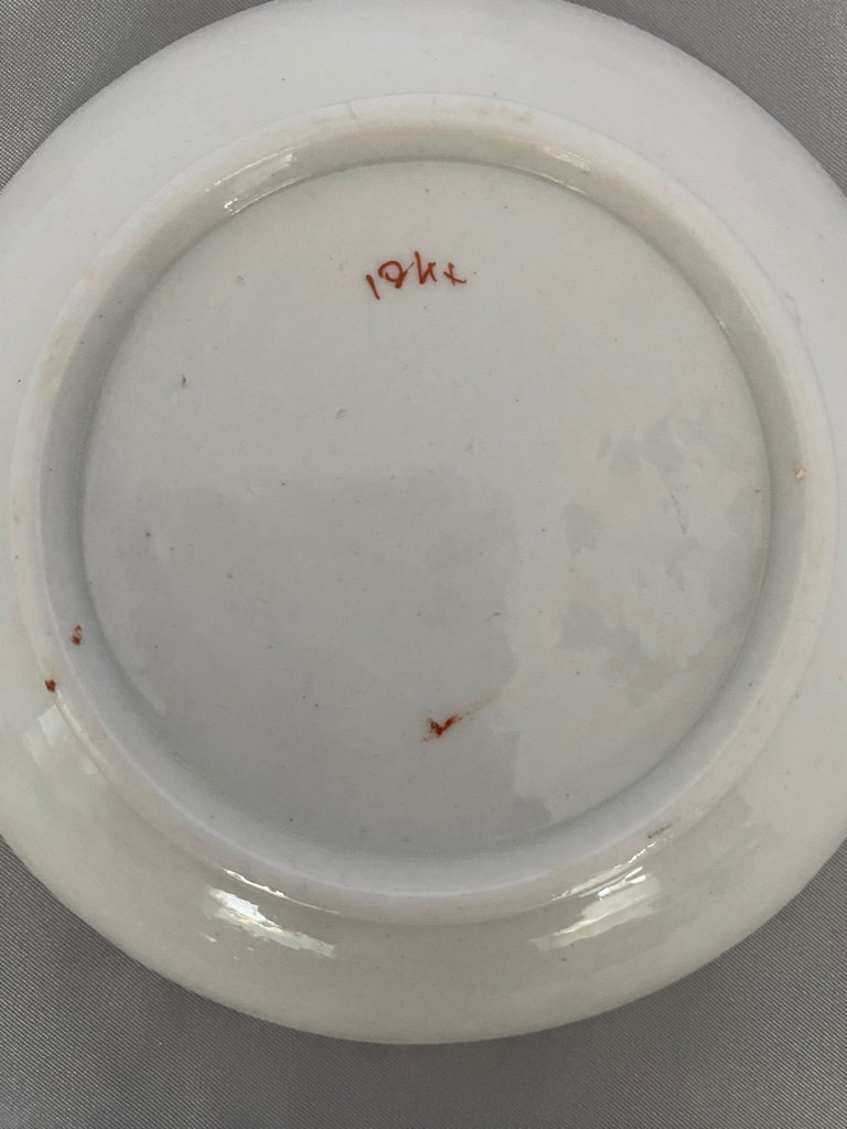 Hall China Saucer, Pansy Footed Teacup and Saucer, Small Dish - image 12 of 14