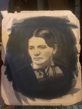 Unusual Portraits of Hisband and wife on boards late 1800s  - thumbnail 1 of 5
