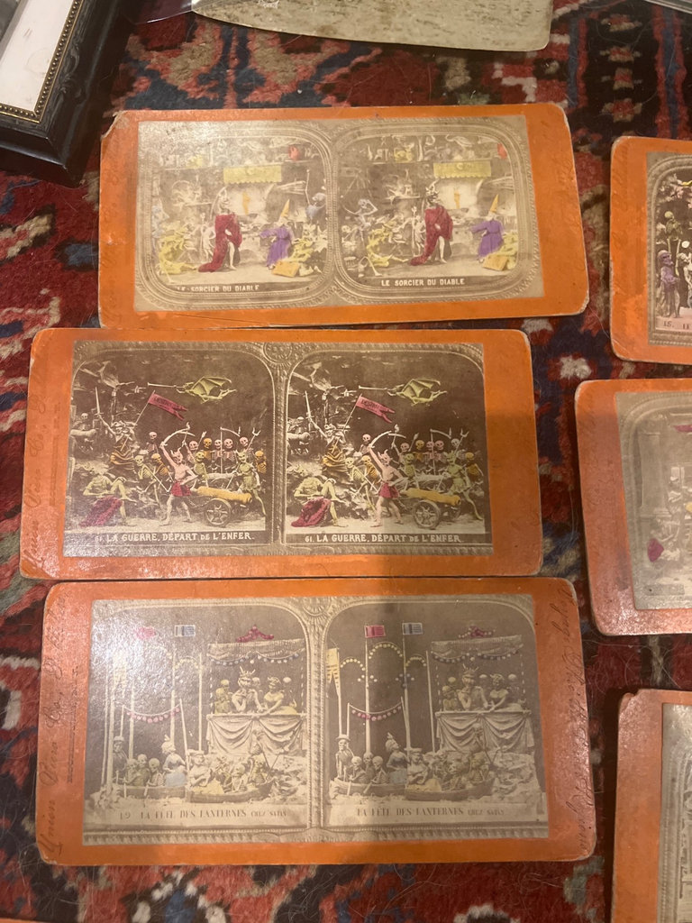 8 Antique Union View Satan Stereo Cards - image 4 of 4