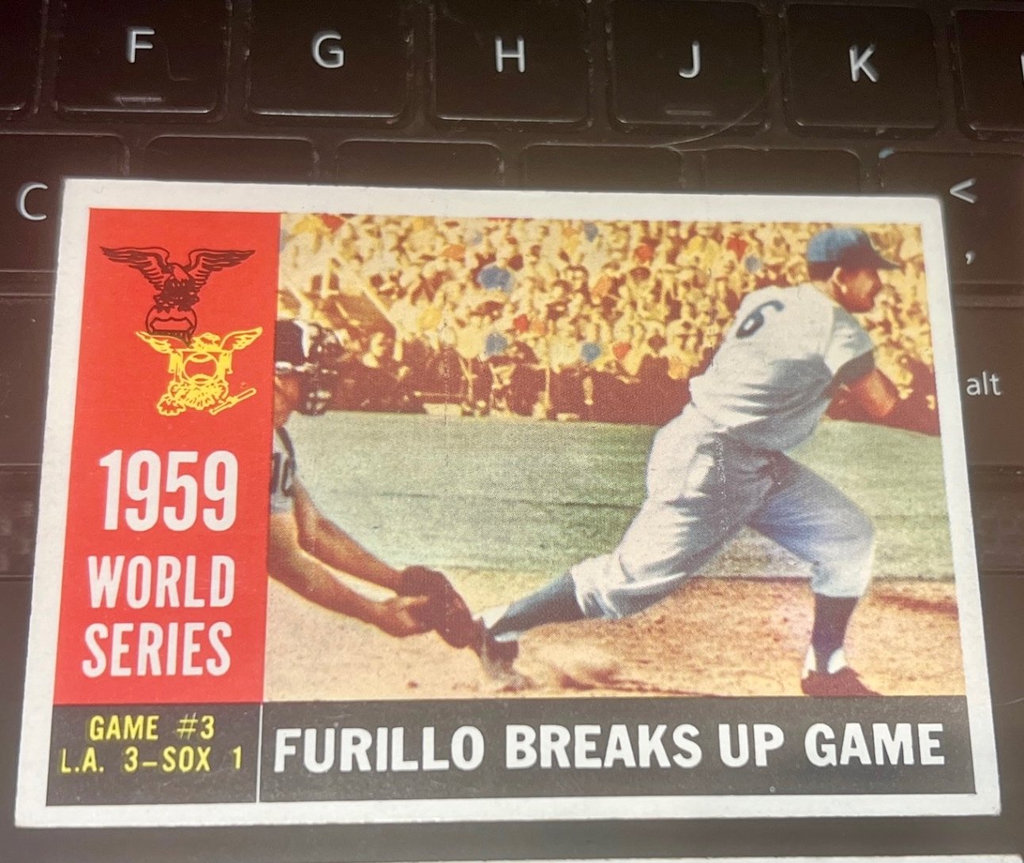 1960 Topps playoff five cards set 1959 World Series - image 7 of 12
