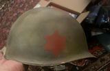 WWII US Army 6th Division Repainted Helmet - thumbnail 1 of 6