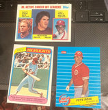 3 Sharp Pete Rose vintage Original Baseball Cards - thumbnail 1 of 7