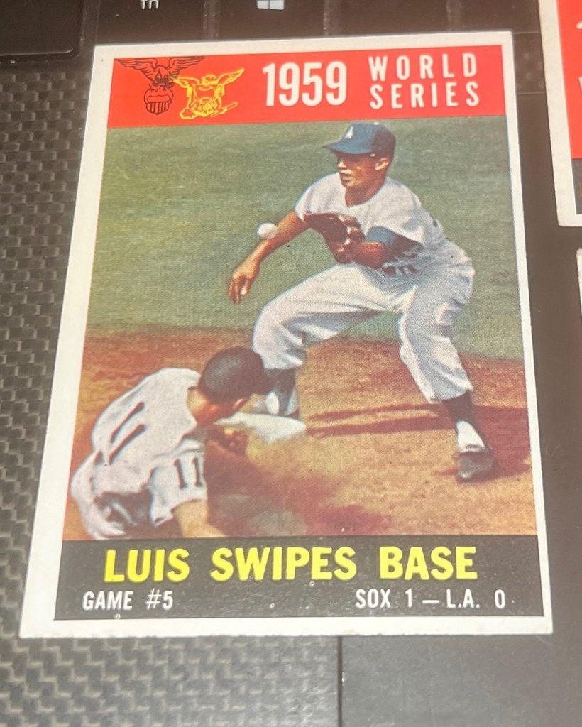 1960 Topps playoff five cards set 1959 World Series - image 9 of 12