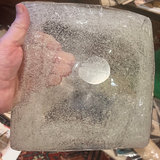 Blown Leaded Frosted Art Glass Square Bowl - thumbnail 3 of 7