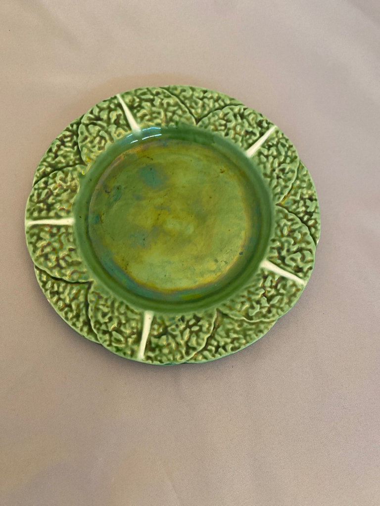 Pair Majolica Plates 1 Marked Faiancas Belo - image 8 of 9