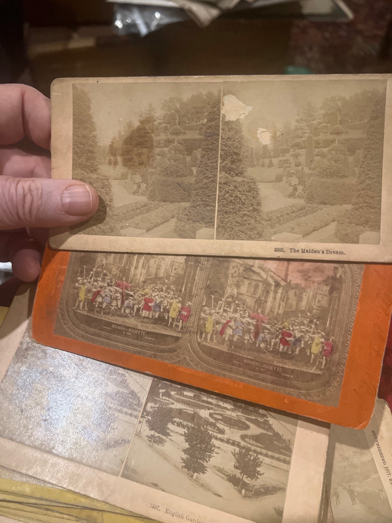 40+/- antique stereo view cards C.1900 or earlier landscapes humor - image 6 of 14