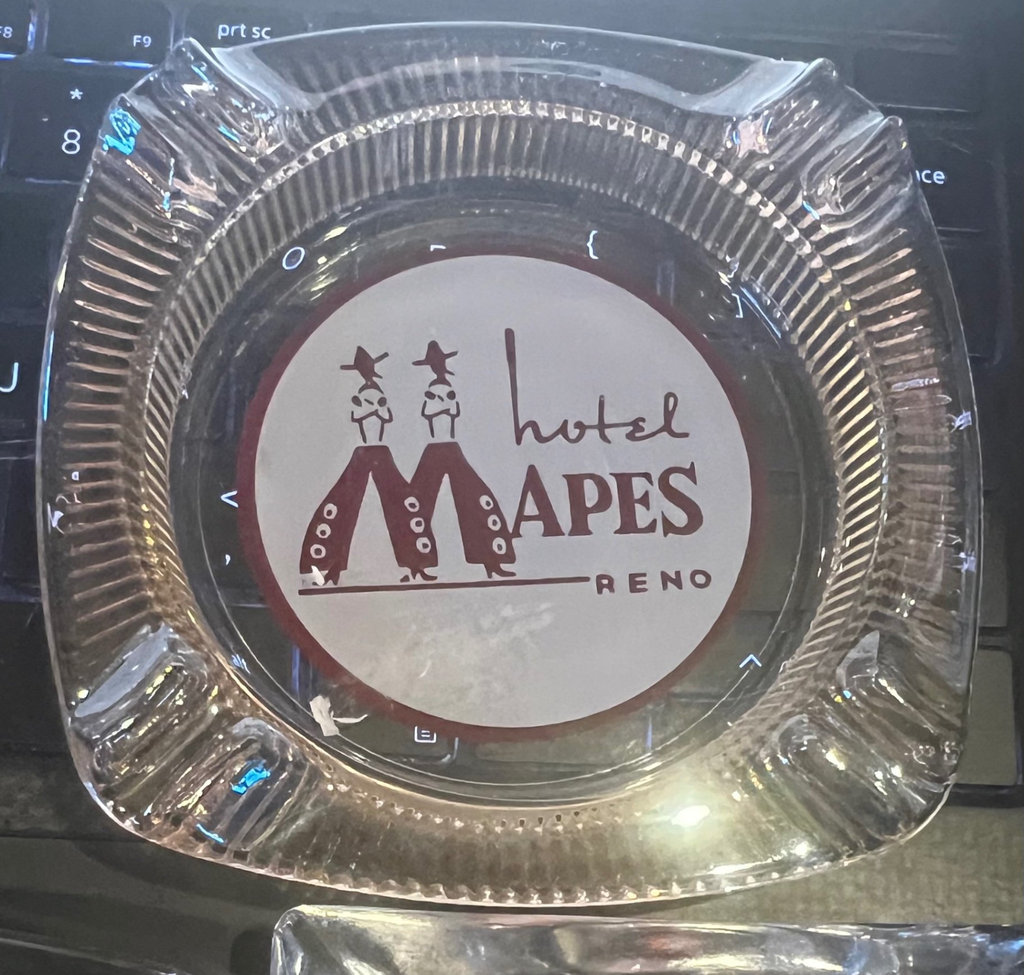 Lot of 3 MCM Reno, Nevada Painted Glass Ashtrays  - image 5 of 5