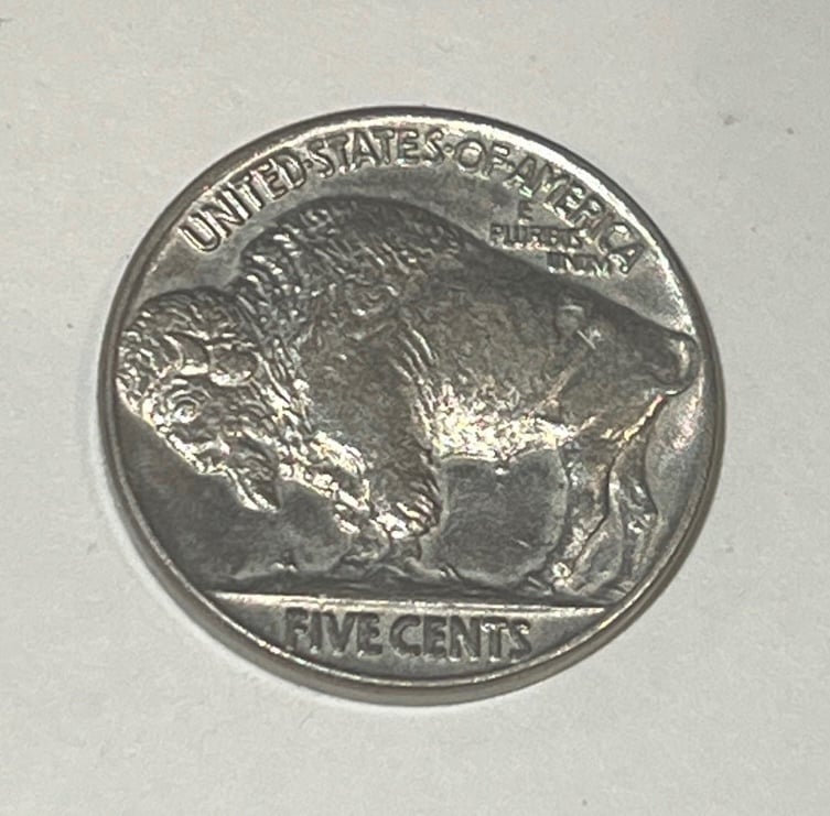 1937 Philadelphia Choice uncirculated, buffalo nickel - image 2 of 2