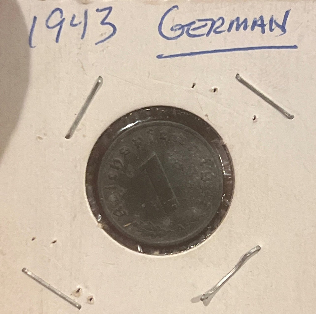 5 and 1 Pfenning German WWII coins Xf plus condition - image 5 of 6