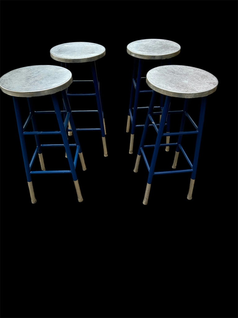  Safavieh Blue-Silver Metal Counter/Bar Stools 4 - image 1 of 8