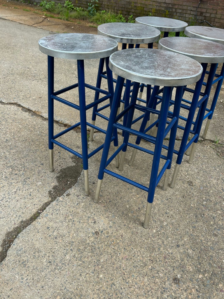 Safavieh Blue-Silver Metal Counter/Bar Stools 6 - image 3 of 9