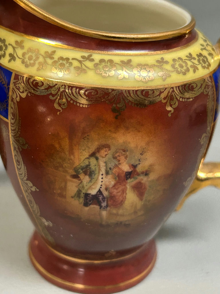 German Dresser Boxes, Teapot and Creamer - image 2 of 10
