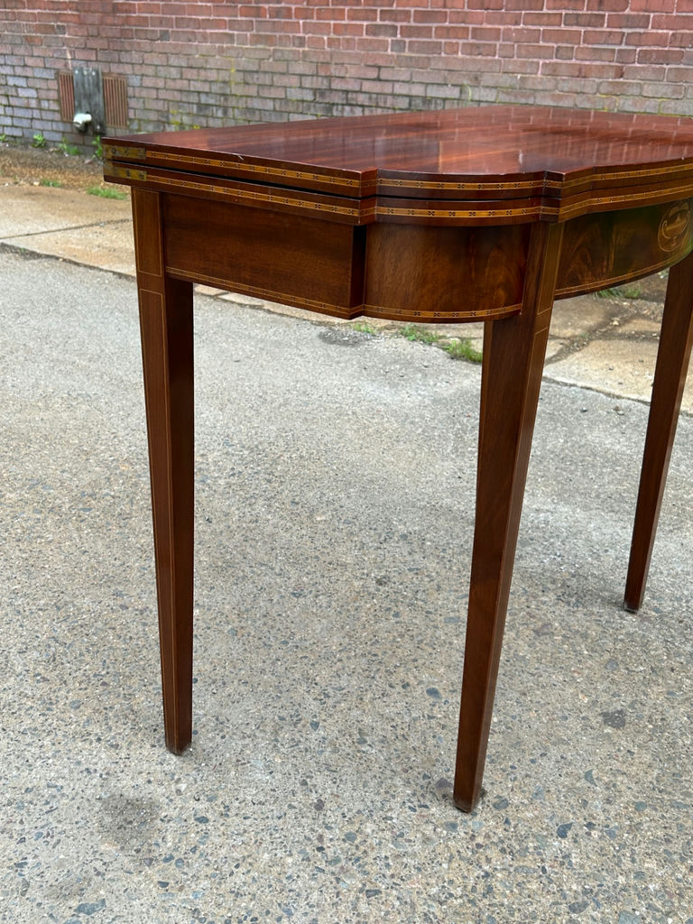 Inlaid Folding Game Table - image 7 of 8