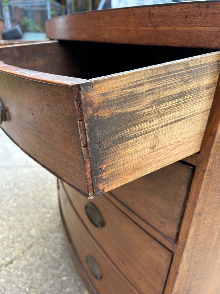 Antique Bow Front Serpentine Chest of Drawers - image 5 of 10