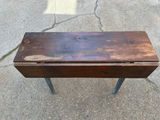 Vintage Drop Leaf Dining Table with Old Blue Paint - thumbnail 2 of 8