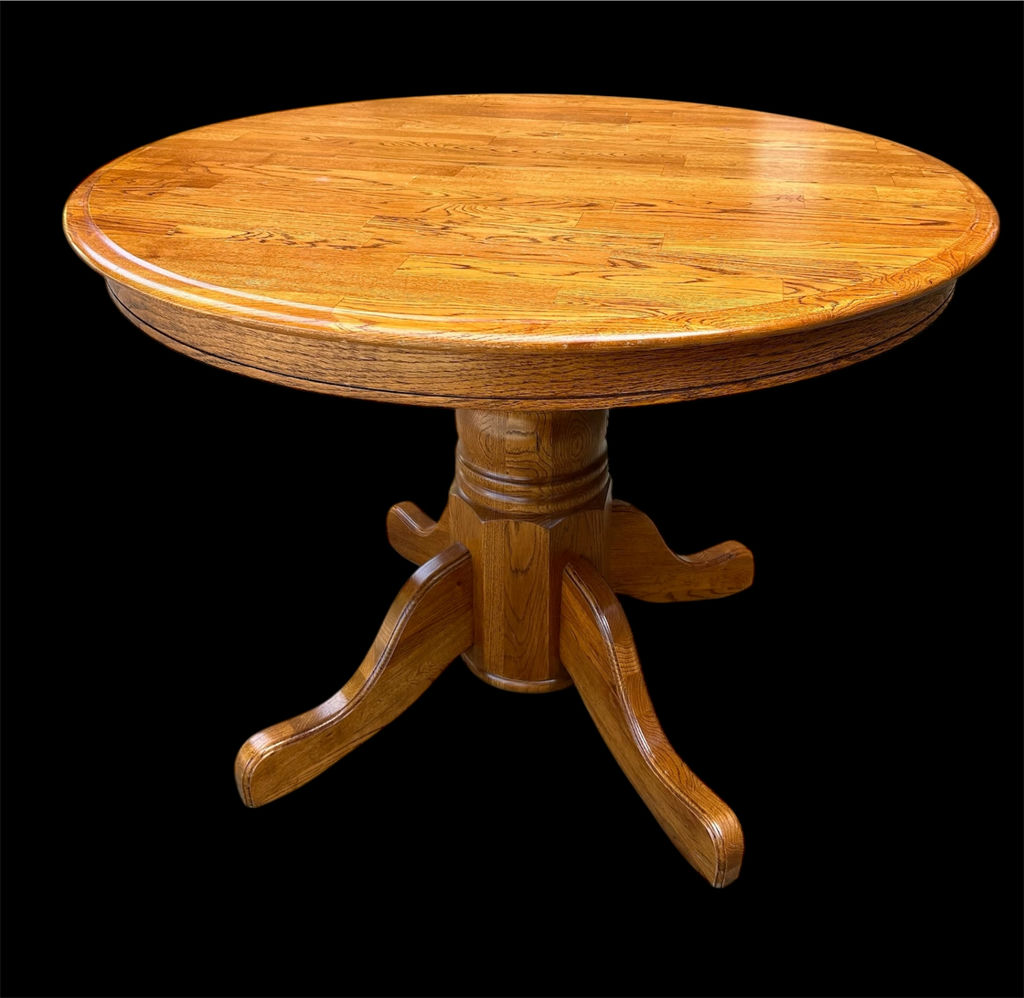 Vintage Oak Round Dinning Table - image 1 of 7