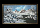 Melting Snow River Landscape Oil on Canvas - thumbnail 1 of 6