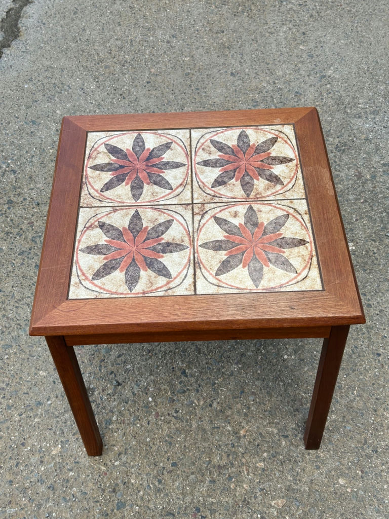 Mid-Century Tile Top End Table Made in Denmark  - image 5 of 8