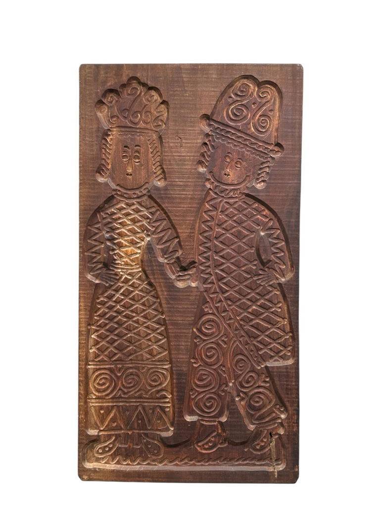 Antique Dutch Folk Art Large Carved Wooden Mold - image 1 of 6