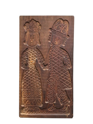 Antique Dutch Folk Art Large Carved Wooden Mold - Image 1 of 6