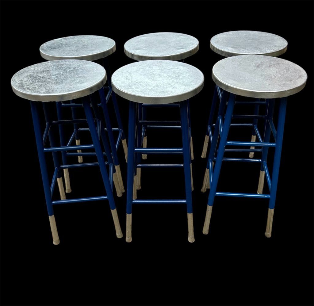 Safavieh Blue-Silver Metal Counter/Bar Stools 6 - image 1 of 9