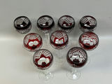 Vintage Romanian Cut Crystal Stem Goblets - thumbnail 3 of 10