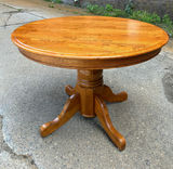 Vintage Oak Round Dinning Table - thumbnail 4 of 7
