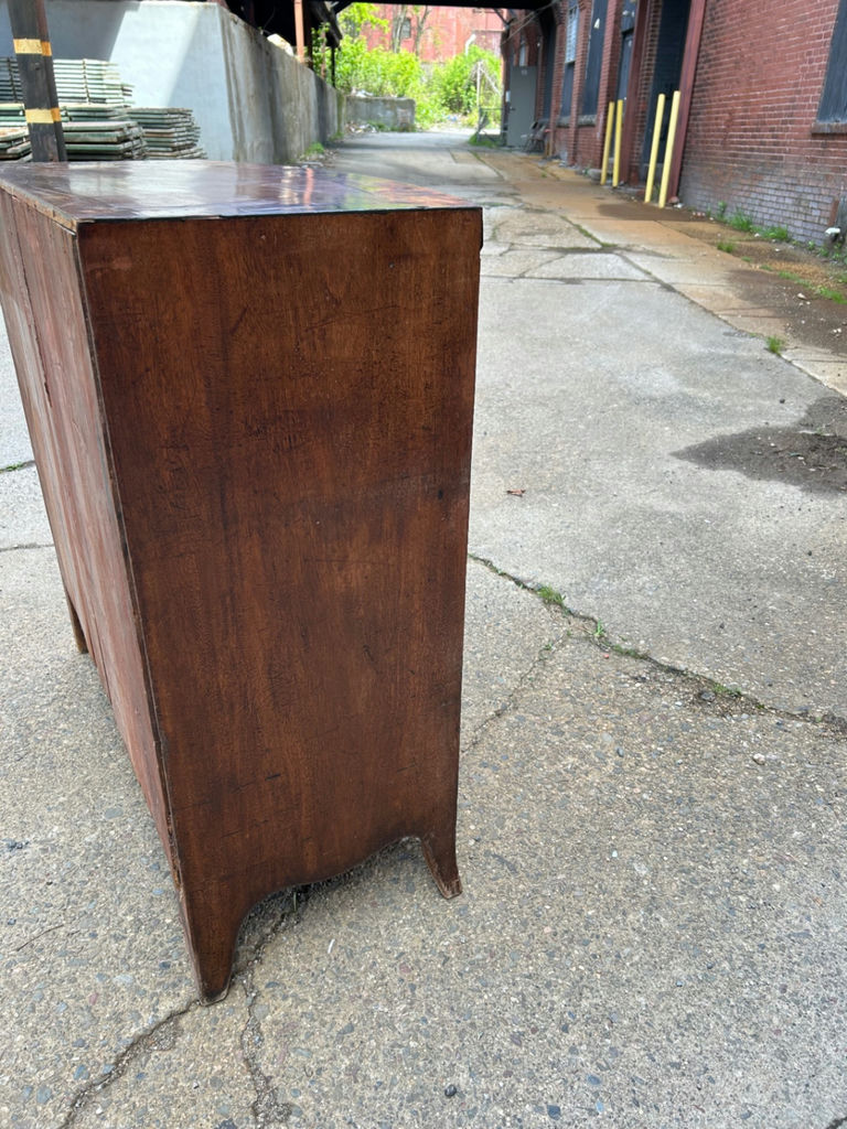 Antique Bow Front Serpentine Chest of Drawers  - image 9 of 10