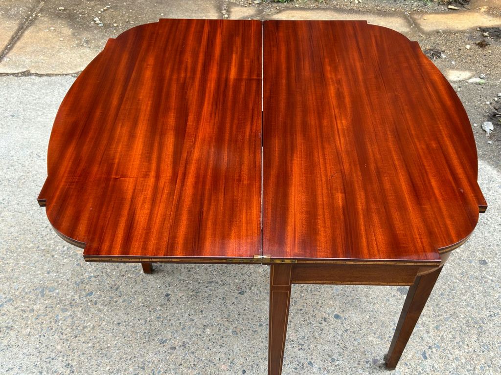  Inlaid Folding Game Table  - image 5 of 8