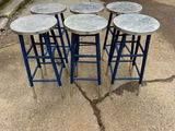 Safavieh Blue-Silver Metal Counter/Bar Stools 6 - thumbnail 9 of 9