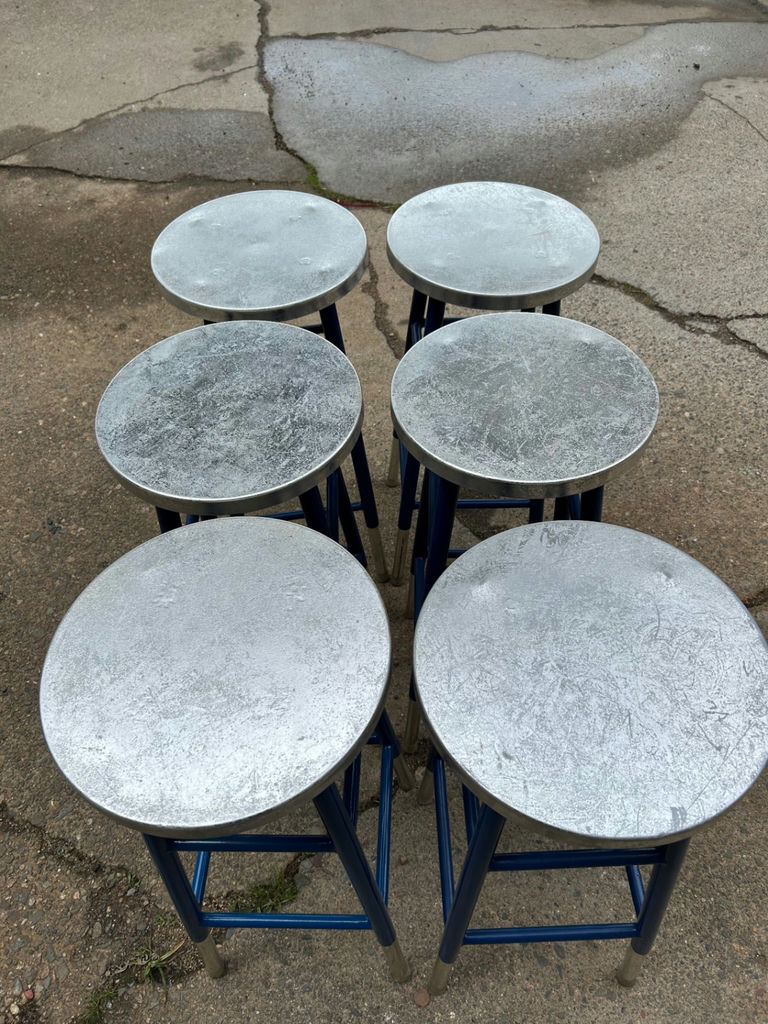 Safavieh Blue-Silver Metal Counter/Bar Stools 6 - image 8 of 9