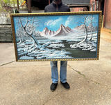 Melting Snow River Landscape Oil on Canvas  - thumbnail 2 of 6
