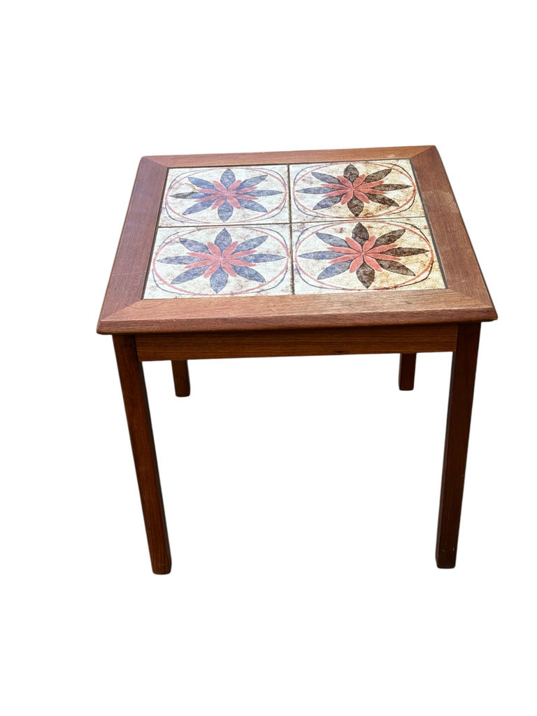 Mid-Century Tile Top End Table Made in Denmark - image 1 of 8