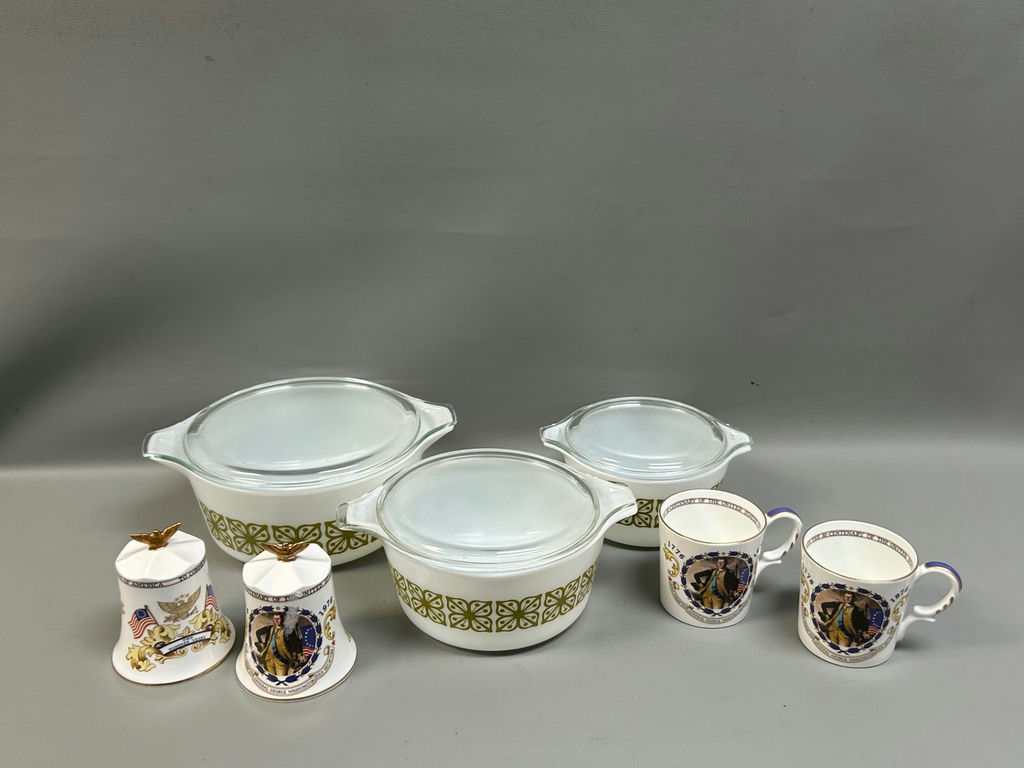 Pyrex Bowls, Ansley Mugs and Bells - image 1 of 18
