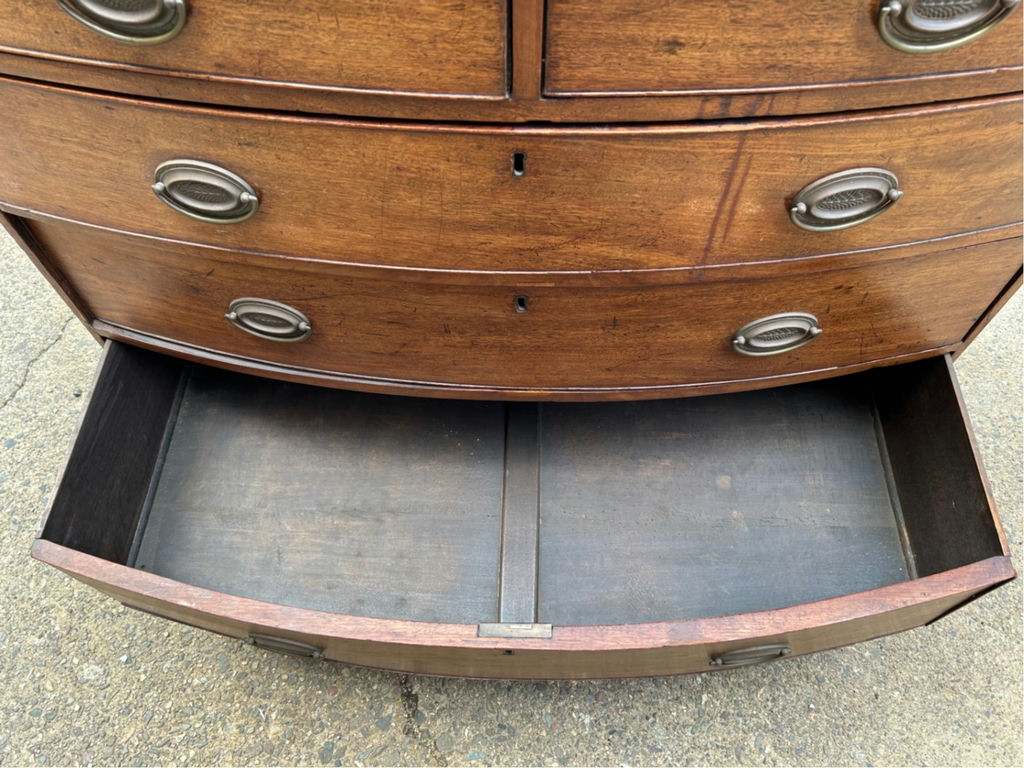 Antique Bow Front Serpentine Chest of Drawers  - image 7 of 10
