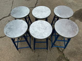Safavieh Blue-Silver Metal Counter/Bar Stools 6 - thumbnail 2 of 9