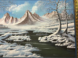 Melting Snow River Landscape Oil on Canvas - thumbnail 4 of 6
