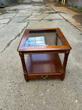 Vintage Glass Top One Drawer End Table  - thumbnail 5 of 7
