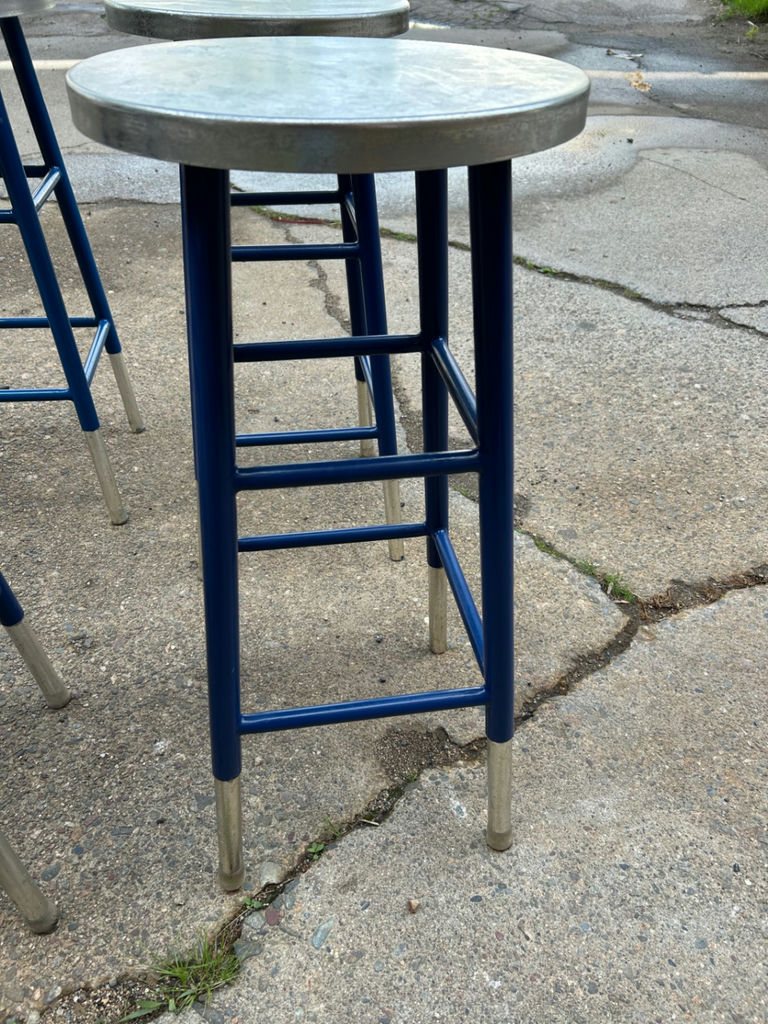 Safavieh Blue-Silver Metal Counter/Bar Stools 4 - image 6 of 8