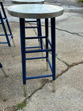  Safavieh Blue-Silver Metal Counter/Bar Stools 4 - thumbnail 6 of 8