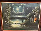 Primitive Moonlight Landscape Oil on Canvas  - thumbnail 3 of 7