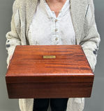 Antique Humidor Box with Milk Glass Lining  - thumbnail 3 of 7
