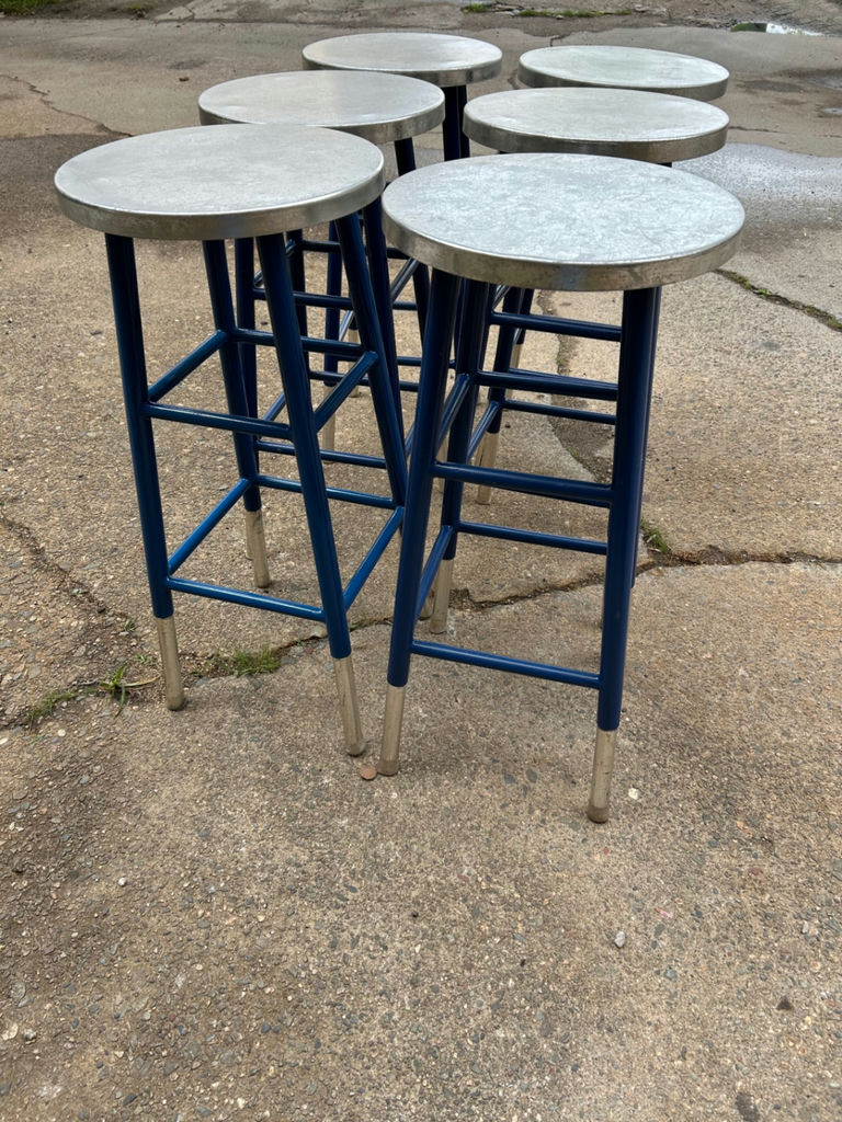 Safavieh Blue-Silver Metal Counter/Bar Stools 6 - image 5 of 9