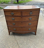 Antique Bow Front Serpentine Chest of Drawers - thumbnail 2 of 10