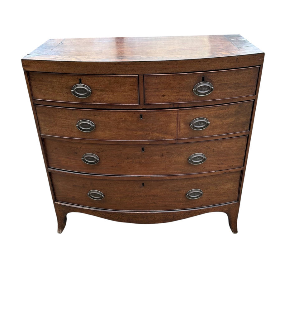 Antique Bow Front Serpentine Chest of Drawers - image 1 of 10