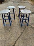  Safavieh Blue-Silver Metal Counter/Bar Stools 4 - thumbnail 3 of 8