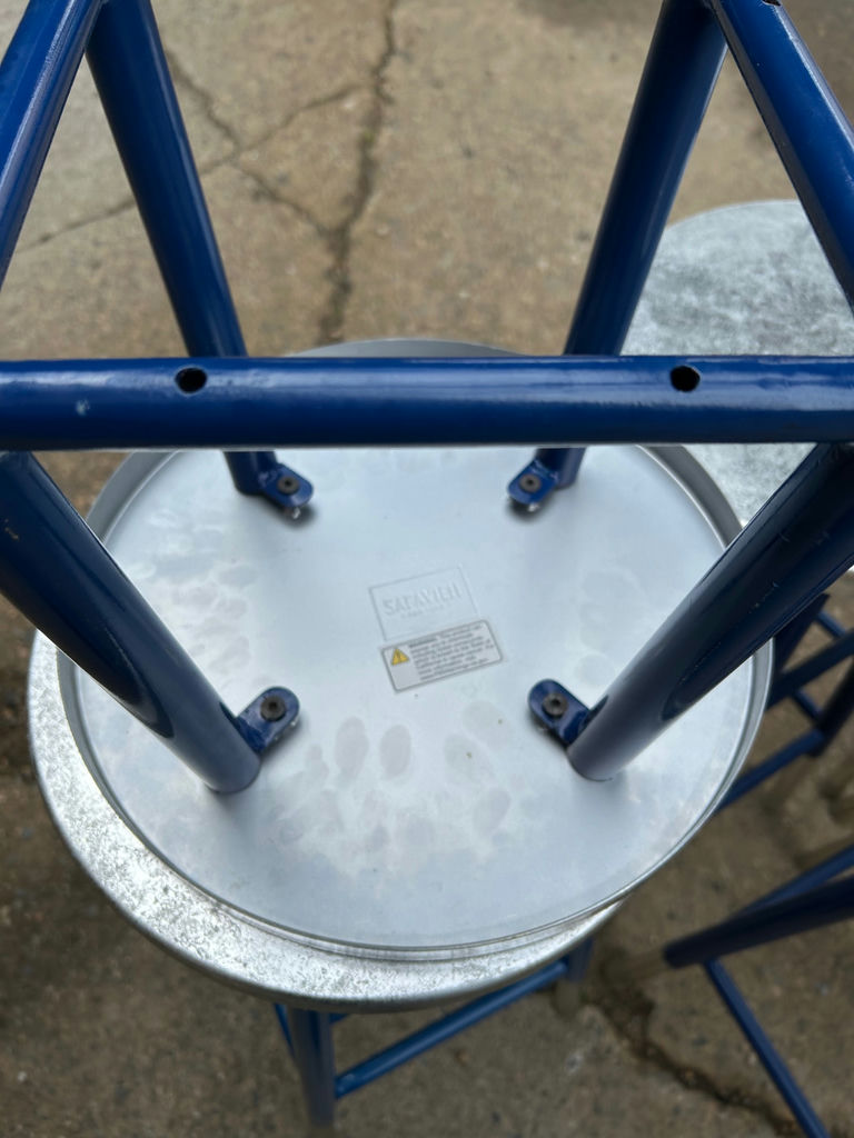 Safavieh Blue-Silver Metal Counter/Bar Stools 6 - image 6 of 9