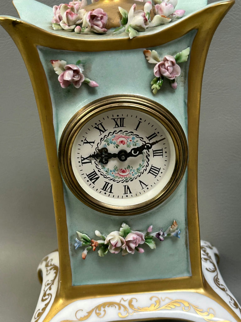 Boudoir Clock and Porcelain Figures - image 4 of 12