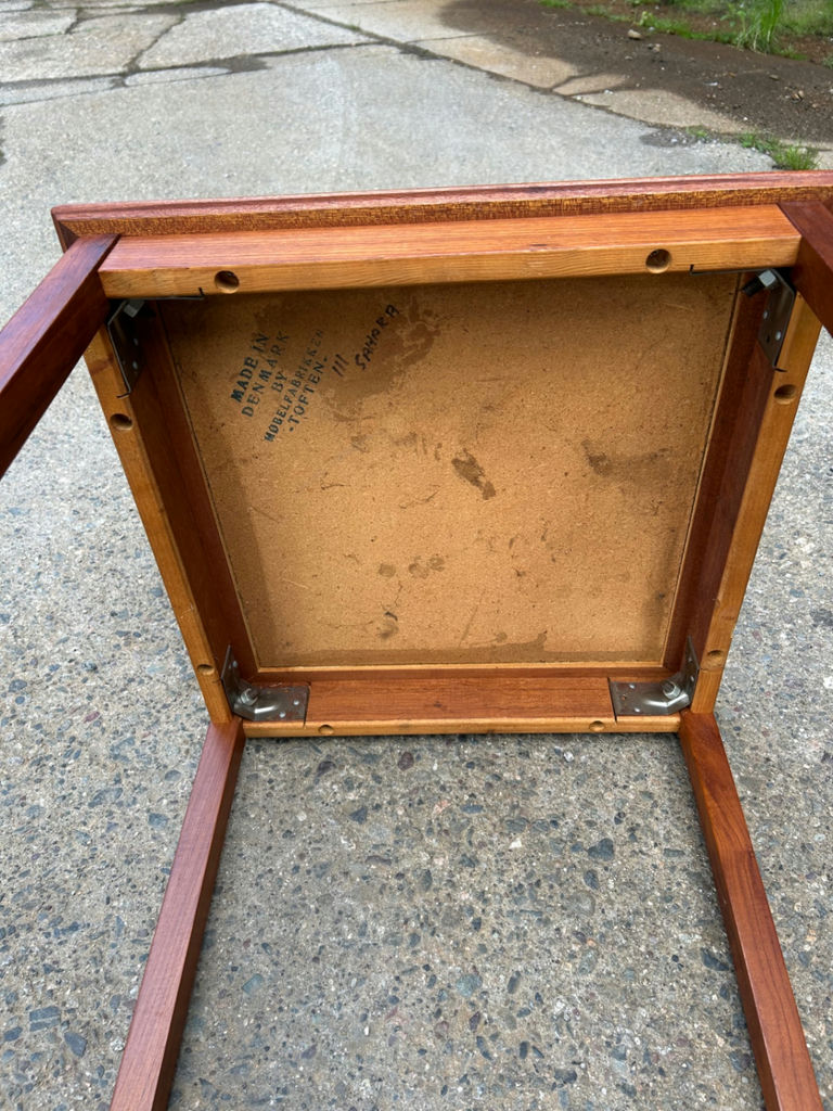 Mid-Century Tile Top End Table Made in Denmark  - image 4 of 8
