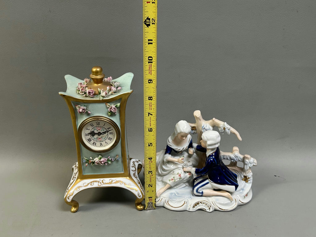 Boudoir Clock and Porcelain Figures  - image 9 of 12